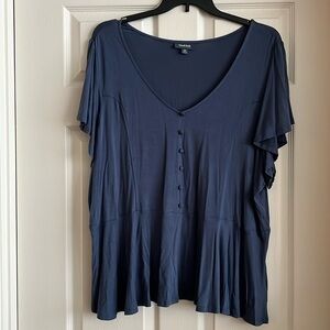 ModCloth V-Neck Peplum Top